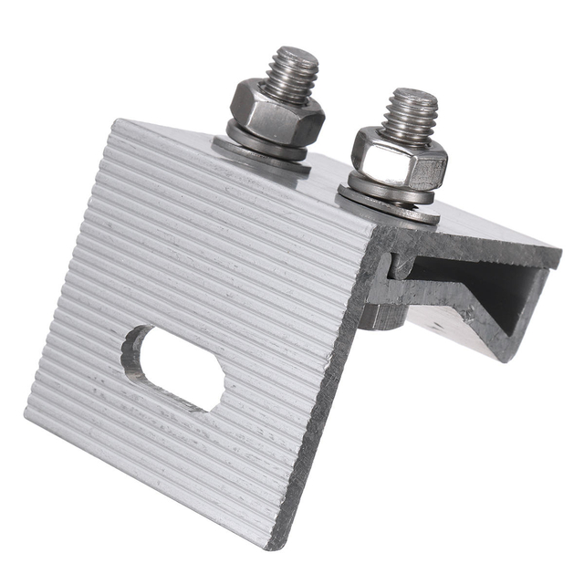 گیره خورشیدی آلومینیومی سیستم نصب سقف پانل خورشیدی