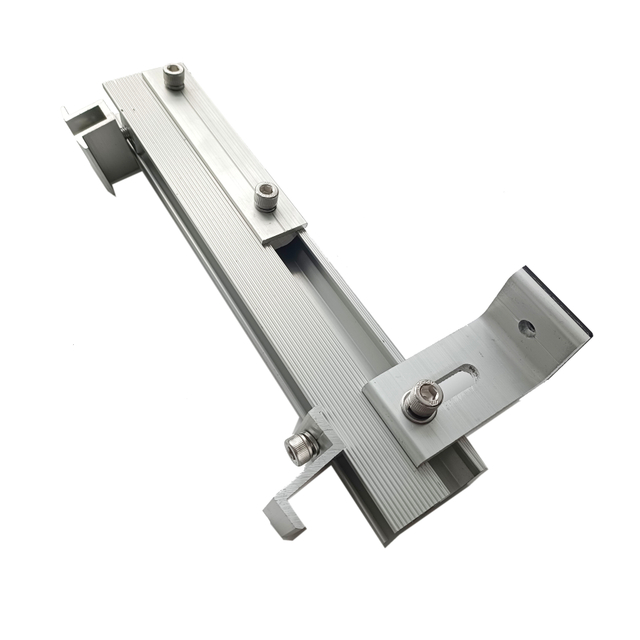 کیت نصب پنل خورشیدی ریلی آلومینیومی قابل تنظیم با مدل M1-M25 شامل گیره خورشیدی