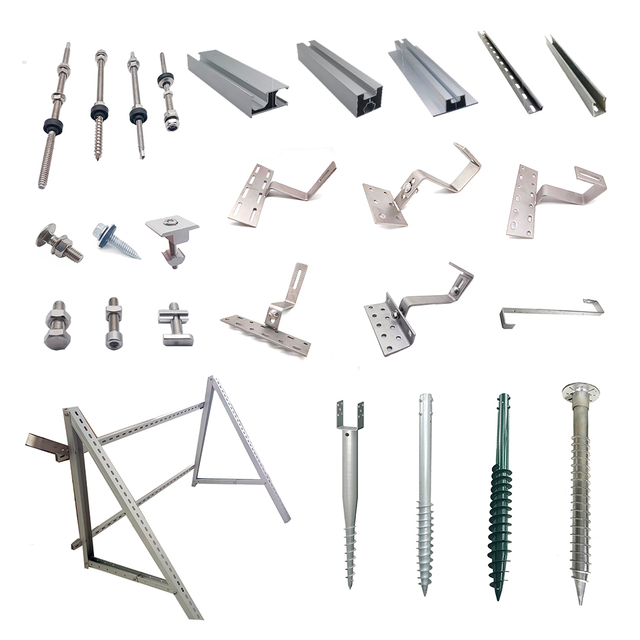 Sistem Struktur Pemasangan Surya Fotovoltaik Kit Pemasangan di Tanah Surya 