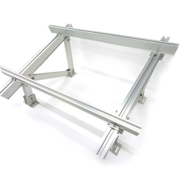 ساختار براکت خورشیدی آلومینیومی سیستم نصب قابل تنظیم زمین در فضای باز