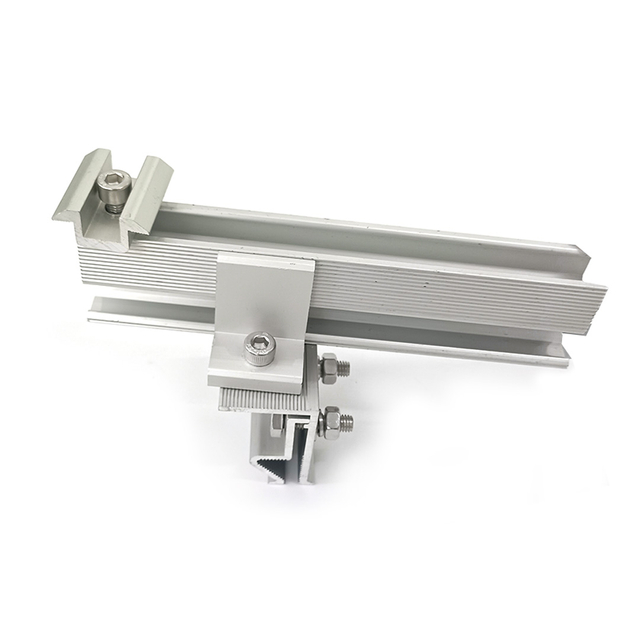 Pemasangan Logam Energi Surya Pemasangan Braket Surya Penjepit Atap Aluminium