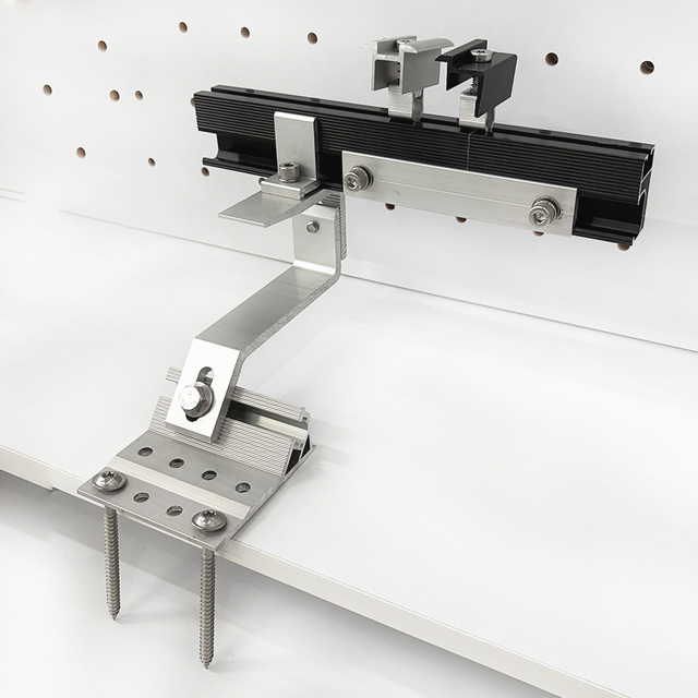 Penjepit Rel Kait Braket Panel Surya Aluminium untuk Sistem Pemasangan Atap Surya