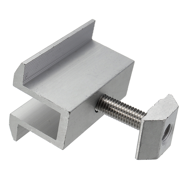 Klem Pemasangan Panel Surya Aksesoris Aluminium Solar Mid Clamp
