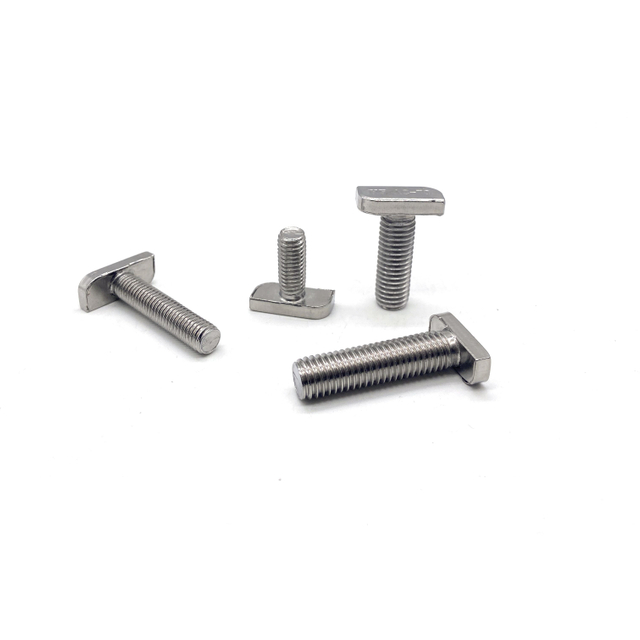 Baut Dan Pengencang Baut Kepala T Stainless Steel dengan Mur 
