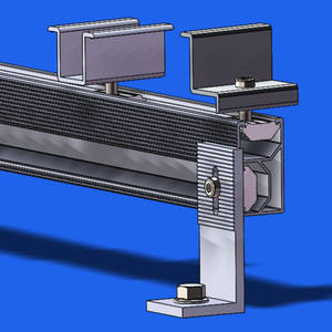 الألواح الشمسية L قدم قوس تصاعد أنظمة جبل سقف معدني القصدير
