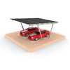 Sistem Pemasangan Carport Surya Dua Kolom Panel Surya Tipe V