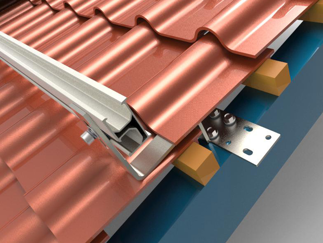 Как алюминиевые фитинги и кровельные крюки используются в системах крепления солнечных батарей?