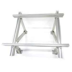 Struktur Braket Surya Aluminium Sistem Pemasangan Tanah Luar Ruangan yang Dapat Disesuaikan